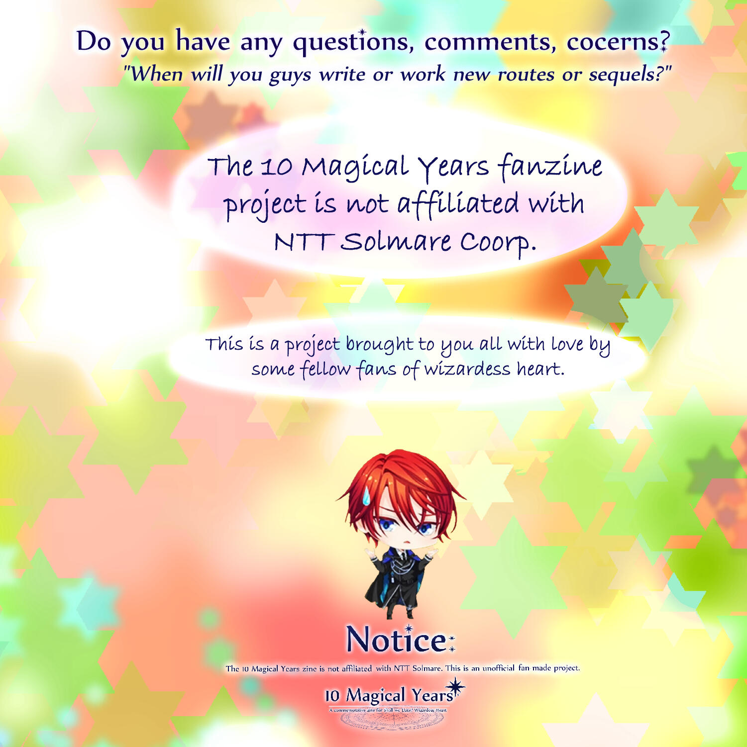 Apologies for typo, header is meant to read "Do you have any questions, comments, concerns?"